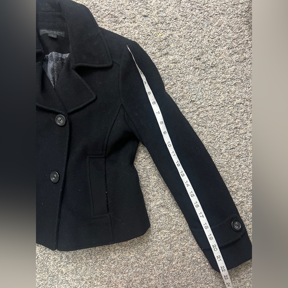 Express Black Preppy Cropped PeaCoat - Picture 7 of 8